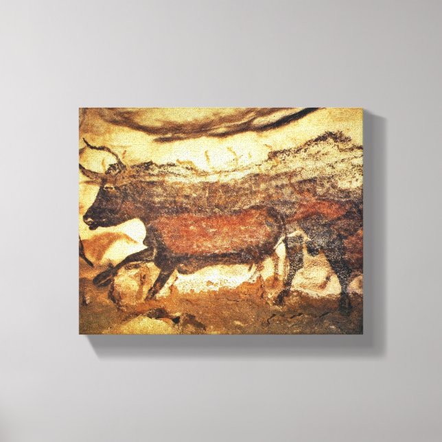 Toile Lascaux Peinture rupestre préhistorique (Recto)