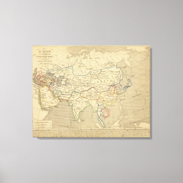 Toile L'Asie, l'an 1220 ap JC (Recto)