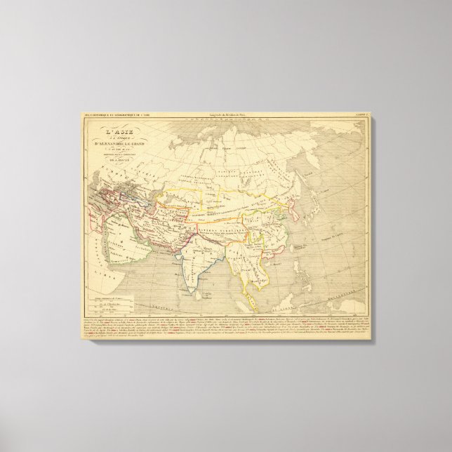 Toile L'Asie, l'an 322 av JC (Recto)