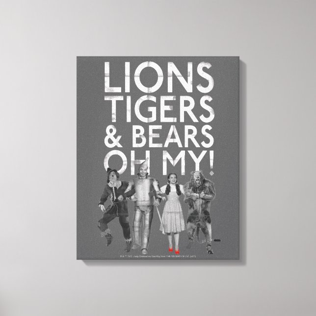 Toile L'Assistant D'Oz™ | Lions Tigers & Ours Oh My! (Recto)