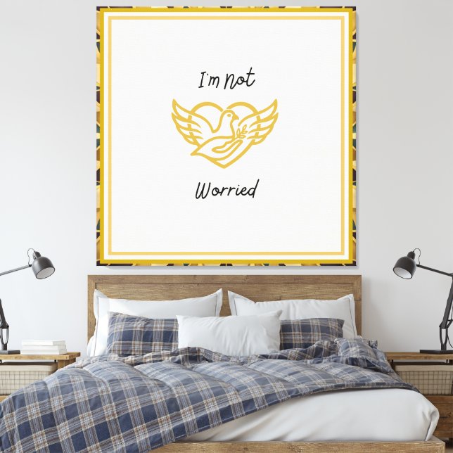 Toile L'Assurance Dorée - Matthieu 6:25 (Insitu(Chambre))