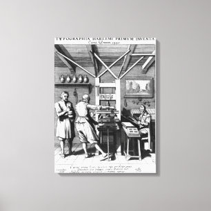 Toile L'atelier de reliure de Laurens Janszoon Koster