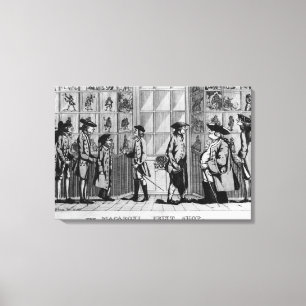 Toile L'atelier d'impression de macaronis, pub. par N.