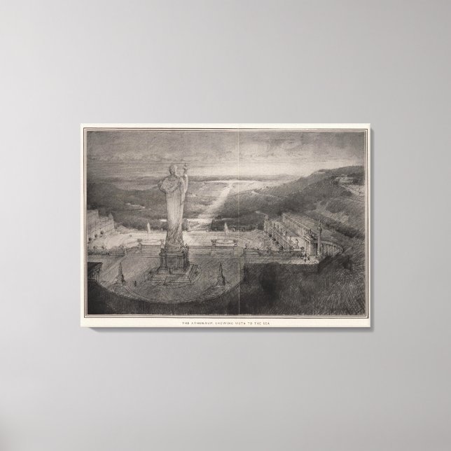 Toile L'Athénée, avec vue sur la mer (Recto)