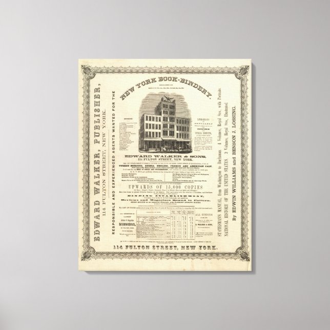 Toile L'Atlas américain de Frontispiece Colton (Recto)