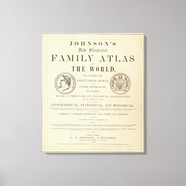 Toile L'Atlas familial illustré de Johnson (Recto)