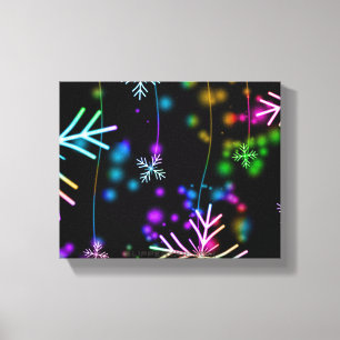 Toile L'atmosphère de Noël festive et animée de Slippery