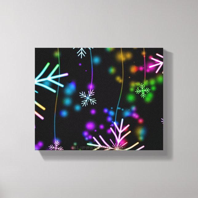 Toile L'atmosphère de Noël festive et animée de Slippery (Recto)