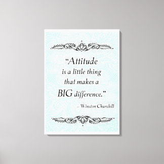 Toile L'attitude est une petite chose - Citation positiv