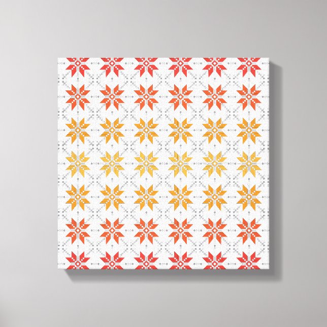 Toile Latvian Morning SUN motif géométrique IV (Recto)