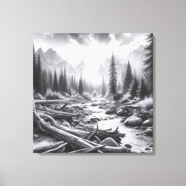 Toile L'aube se brise au-dessus des collines couvertes d (Recto)