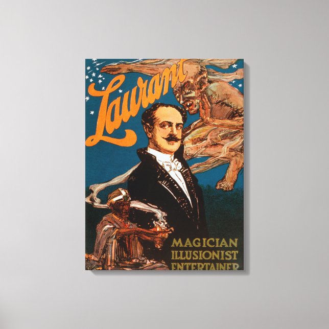 Toile Laurant Magicien, Illusionniste, Entertainer Magic (Recto)