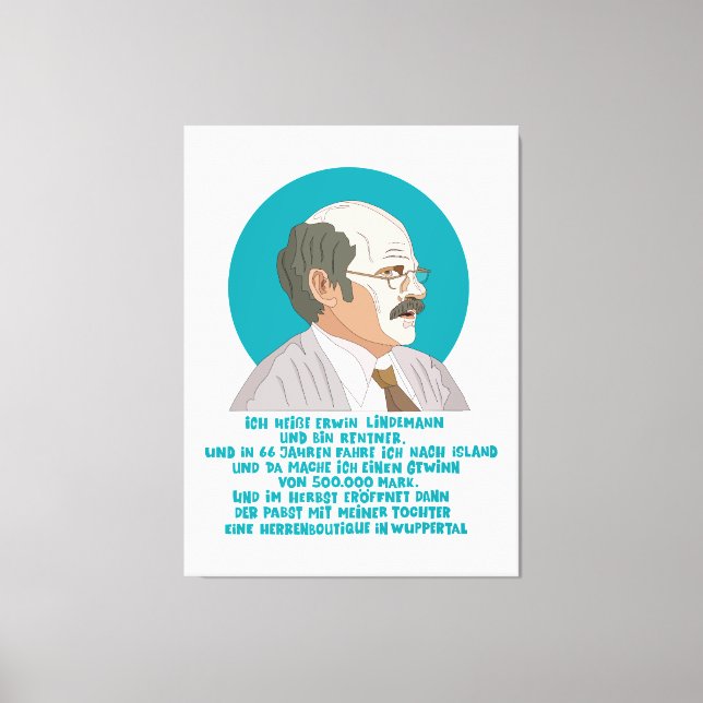 Toile Lauréat du loto Erwin Lindemann - Loriot - Funny (Recto)