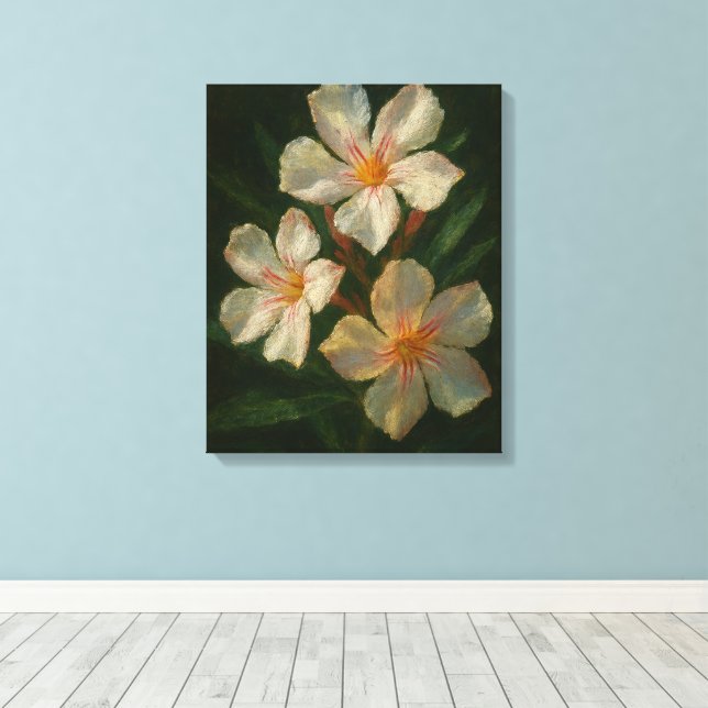 Toile Laurier-rose : Élégance Toxique Impressionniste Ar (Insitu (Plancher de Bois))