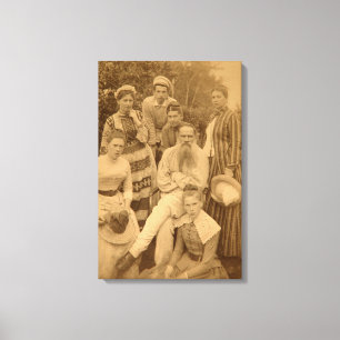Toile L'auteur Leo Tolstoï avec sa famille