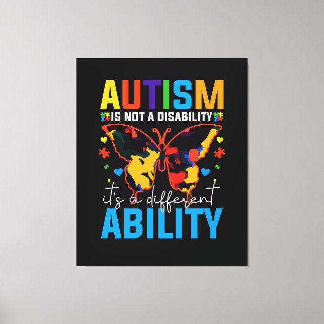 Toile L'Autisme N'Est Pas Un Handicap, C'Est Un Différen (Recto)