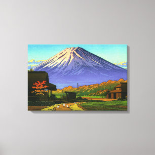 Toile L'automne à Funatsu Mt Fuji Kawase Hasui 1953 Affi