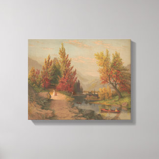 Toile L'automne sur la chromolithographie Lehigh 1882