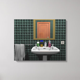 Toile Lavabo en place de bain