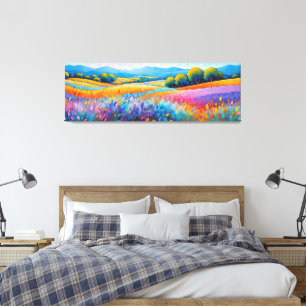 Toile Lavande Serenité. Paysage étendu Provence