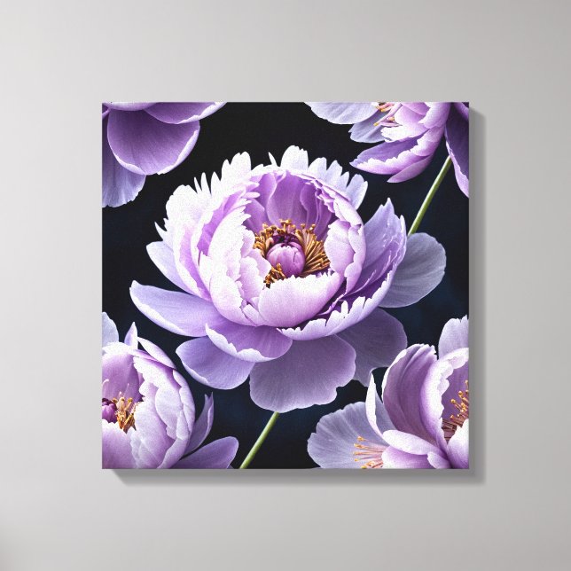 Toile Lavender Dream Peonies (Recto)