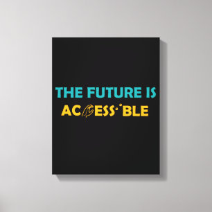 Toile L'avenir est accessible ASL Sign Language Braille