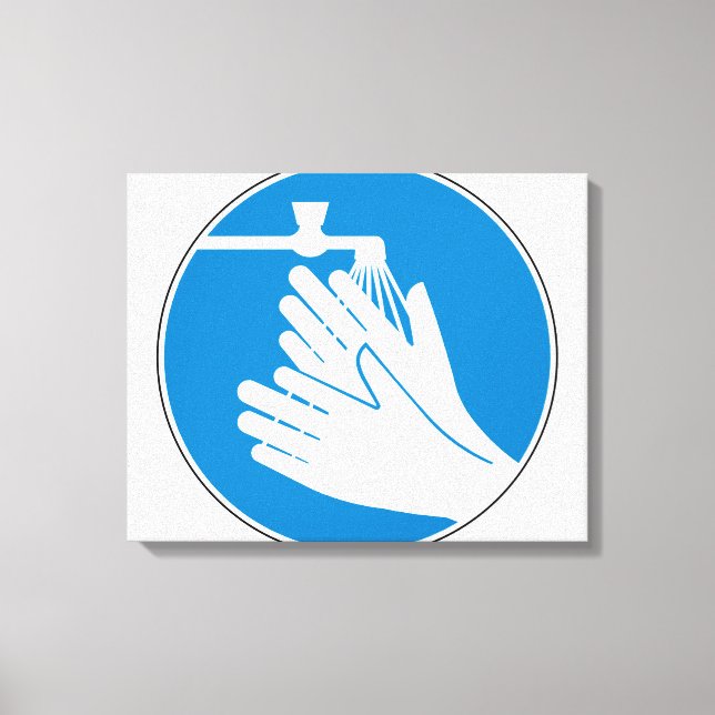 Toile Lavez-vous les mains (santé et sécurité) (hygiène) (Recto)