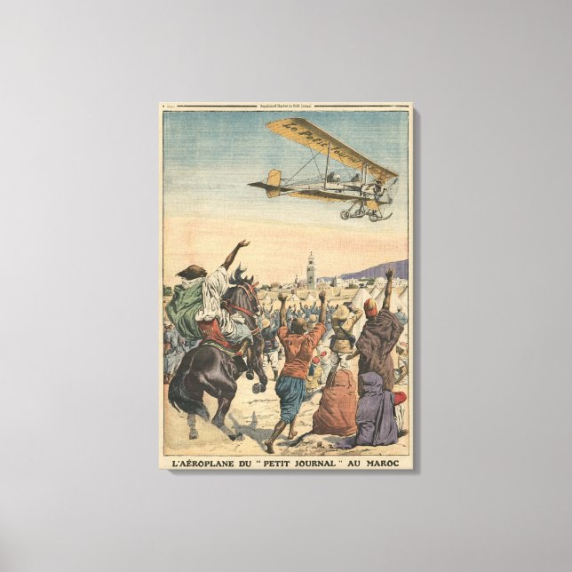 Toile L'avion du Petit Journal survolant (Recto)