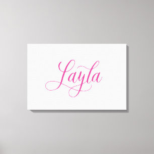 Toile Layla - Moderne Calligraphie Nom Design