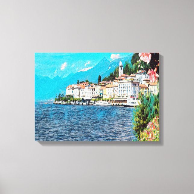 Toile ldp BELLAGIO - Lac de Côme - (Recto)