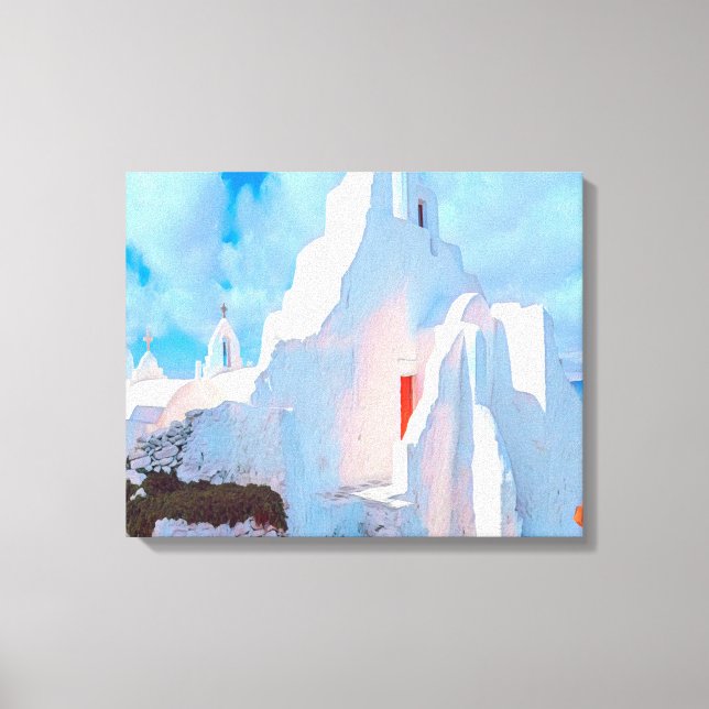 Toile ldp MYKONOS - église caractéristique - (Recto)