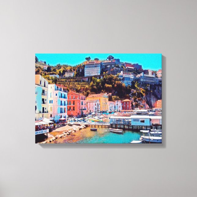 Toile ldp SORRENTO - panorama - plage - (Recto)