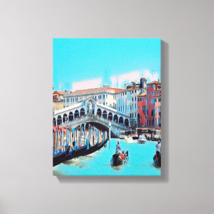 Toile ldp VENICE - gondolas - rialto -