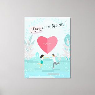 Toile Le "amour est dans le ciel ! "Couples enamourés
