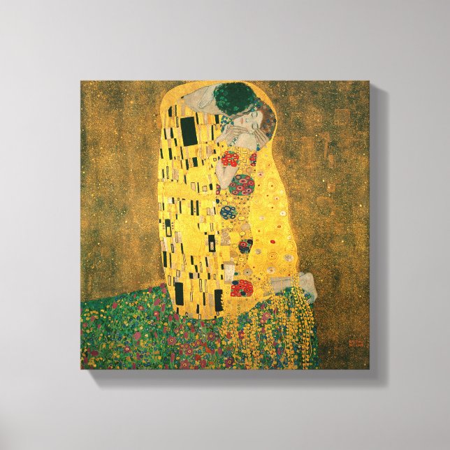 Toile Le baiser de Gustav Klimt (Recto)