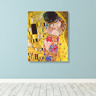 Toile Le baiser de Gustav Klimt, Art Nouveau Vintage