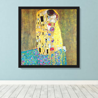 Toile Le Baiser de Gustav Klimt, Art Nouveau vintage