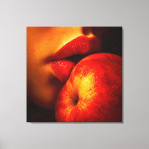 Toile Le Baiser de Nectarine – Un Portrait Intime