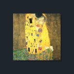 Toile Le baiser - Gustav Klimt<br><div class="desc">Célèbre tableau romantique de Gustav Klimt. Le Kiss est un magnifique chef-d'oeuvre pour les amateurs de grands arts.</div>