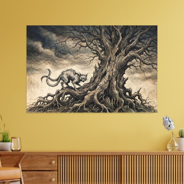 Toile Le Bakeneko sous les branches noueuses (Insitu(Salon))