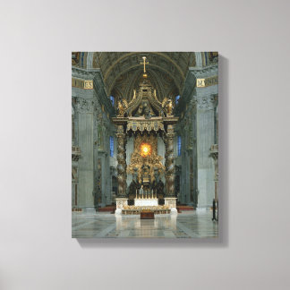 Toile Le Baldacchino, le haut autel et la chaise