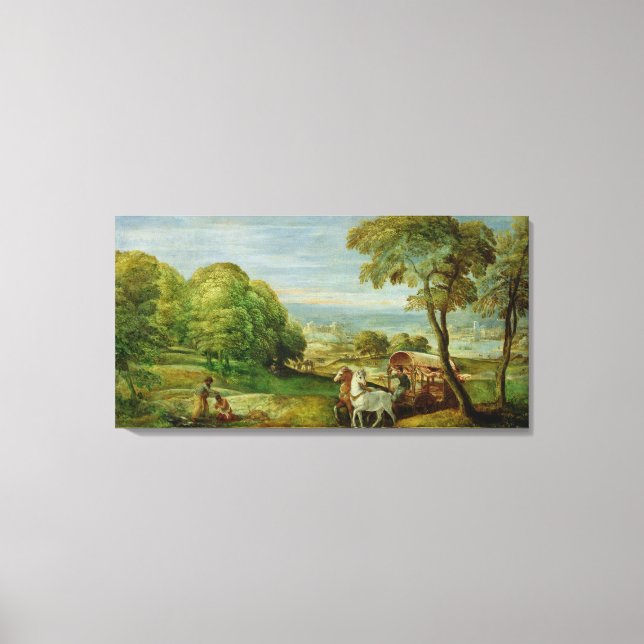 Toile Le baptême de l'Eunuch éthiopien (Recto)