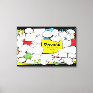 Toile Le bat mitzvah de barre de BANDE DESSINÉE signent