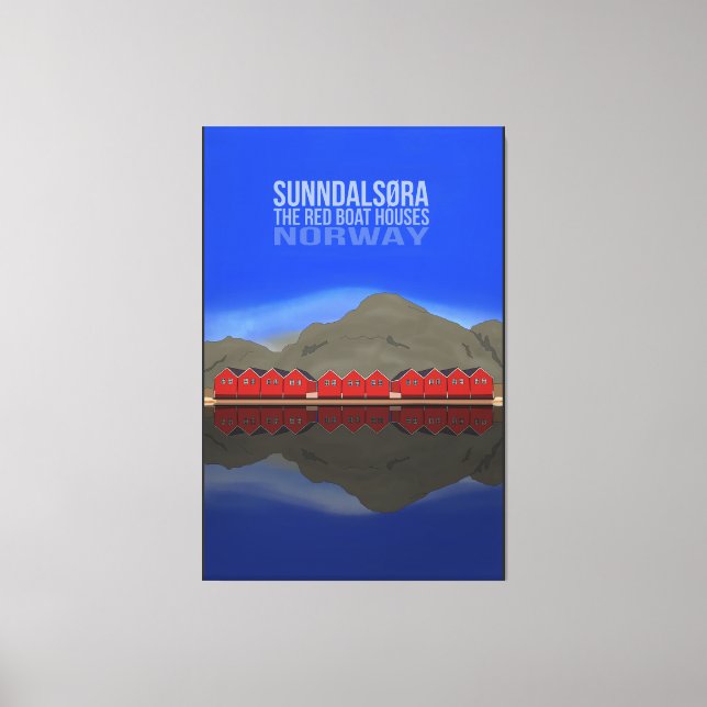 Toile Le Bateau Rouge Maisons Sunndalsøra Norvège (Recto)