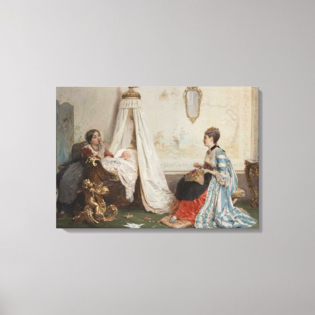 Toile Le bébé dort (par Gerolamo Induno) (Recto)