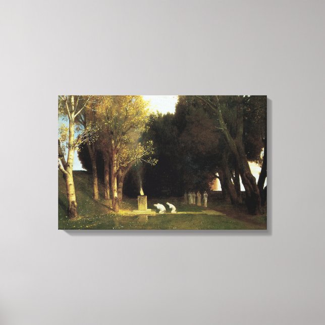 Toile Le Bois sacré par Arnold Böcklin, Art ancien (Recto)