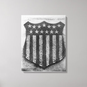 Toile Le Bouclier humain américain au camp/Fort Custer I