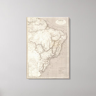 Toile Le Brésil, le Paraguay, et l'Uruguay