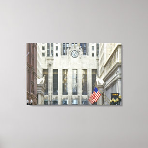 Toile 'Le bureau de commerce de Chicago, Chicago,