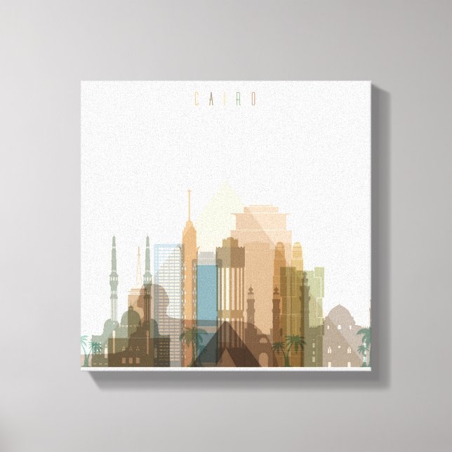 Toile Le Caire, Egypte | Ville Skyline (Recto)